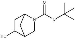 5-羟基-2-氮杂双环[2.2.1]庚烷-2-羧酸叔丁酯 结构式