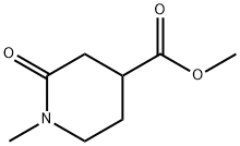 1-甲基-2-氧代哌啶-4-甲酸甲酯 结构式