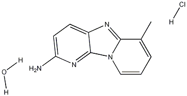 2-氨基-6-甲基二吡啶[1,2-A:3',2'-D]咪唑盐酸盐水合 结构式