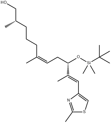 (+)-(2S,6Z,9S,10E)-9-{[tert-Butyl(dimethyl)silyl]oxy}-2,6,10-trimethyl-11-(2-methyl-1,3-thiazol-4-yl)-undeca-6,10-dien-1-ol 结构式