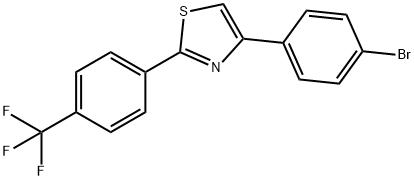 4-(4-溴苯基)-2-[4-三氟甲基苯基]噻唑 结构式