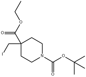 1-(Tert-butyl)4-ethyl4-(iodomethyl)piperidine-1,4-dicarboxylate