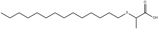 2-(十四烷基硫代)丙酸 结构式