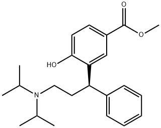 3-[(1R)-3-[双(1-甲基乙基)氨基]-1-苯基丙基]-4-羟基苯甲酸甲酯 结构式