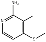 2-氨基-3-碘-4-甲硫基吡啶 结构式