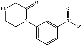 1-(3-硝基苯基)哌嗪-2-酮 结构式