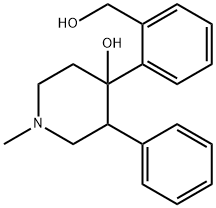 4-(2-(羟甲基)苯基)-1-甲基-3-苯基哌啶-4-醇 结构式