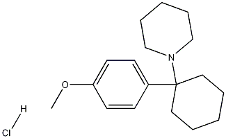 1-(4-甲氧基-1-苯基环已基)哌啶 结构式