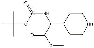 ALPHA-[(叔丁氧羰基)氨基]-4-哌啶乙酸甲酯 结构式