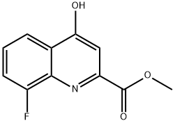 8-氟-4-羟基喹啉-2-甲酸甲酯 结构式