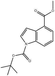 METHYL 1-BOC-INDOLE-4-CARBOXYLATE 结构式