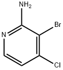 3-溴-4-氯吡啶-2-胺 结构式