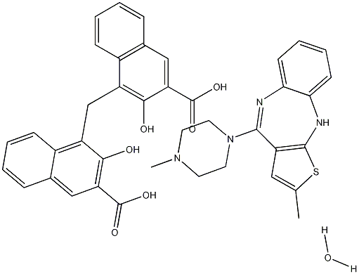 奥氮平双羟萘酸盐 结构式