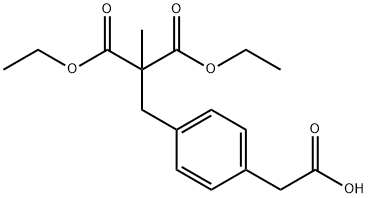 4-(2,2-Dicarboethoxy-propyl)phenylacetic Acid 结构式