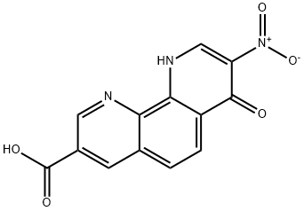 7,10-二氢-8-硝基-7-氧代-1,10-菲罗啉-3-羧酸 结构式