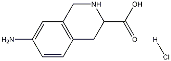 7-Amino-1,2,3,4-tetrahydro-3-isoquinolinecarboxylic acidhydrochloride 结构式