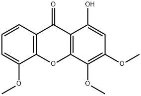 1-羟基-3,4,5-三甲氧基占吨酮 结构式