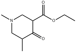 1,5-Dimethyl-4-oxo-piperidine-3-carboxylic acid ethyl ester 结构式