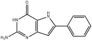 2-氨基-6-苯基-3,5-二氢-4H-吡咯并[3,2-D]嘧啶-4-酮 结构式