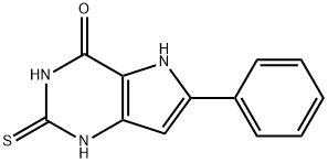 2-mercapto-6-phenyl-5H-pyrrolo[3,2-d]pyrimidin-4-ol 结构式