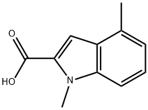 1,4-dimethyl-1H-indole-2-carboxylic acid 结构式