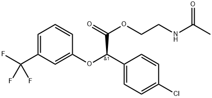 4-氯-ALPHA-[3-(三氟甲基)苯氧基]苯乙酸 2-(乙酰基氨基)乙酯 结构式
