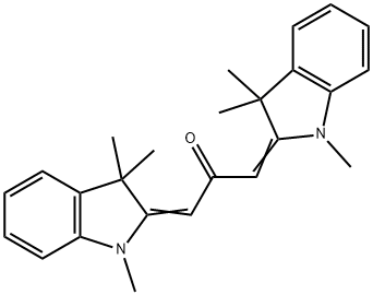 1,3-双(1,3,3-三甲基-2-吲哚啉亚基)-2-丙酮 结构式