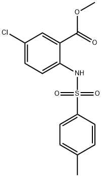 5-氯-2-[(4-甲基苯磺酰基)氨基]苯甲酸甲酯 结构式