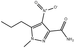 1-Methyl-4-nitro-5-propyl-1H-pyrazole-3-carboxamide 结构式