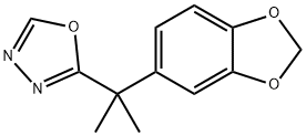 2-[1-(1,3-苯并间二氧杂环戊烯-5-基)-1-甲基乙基]-1,3,4-恶二唑 结构式