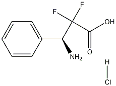 (S)-3-氨基-2,2-二氟-3-苯基丙酸盐酸盐 结构式