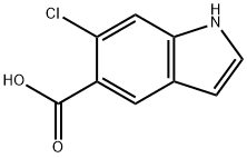 6-氯-1H-吲哚-5-羧酸 结构式