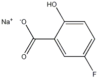 钠5-氟-2-羟基苯甲酸酯 结构式