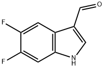 5,6-二氟-1H-吲哚-3-甲醛 结构式