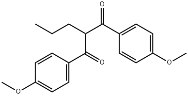 1,3-二(4-甲氧基苯基)-2-丙基-1,3-丙二酮 结构式