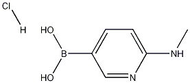 (6-(甲氨基)吡啶-3-基)硼酸盐盐酸盐 结构式