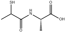 N-(2-Mercapto-1-oxopropyl)-L-alanine 结构式