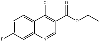 4-氯-7-氟喹啉-3-甲酸乙酯 结构式