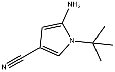 5-氨基-1-叔丁基-1H-吡咯-3-甲腈 结构式