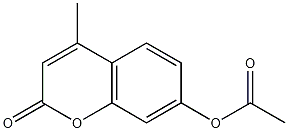 7-乙酰氧基-4-甲基香豆素 结构式