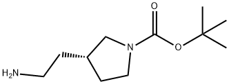 (3S)-3-(2-氨基乙基)-1-吡咯烷羧酸叔丁酯 结构式