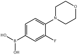 3-氟-4-(4-吗啉基)苯硼酸 结构式