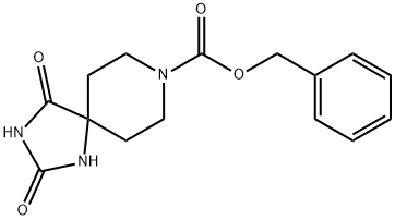 benzyl 2,4-dioxo-1,3,8-triazaspiro[4.5]decane-8-carboxylate 结构式