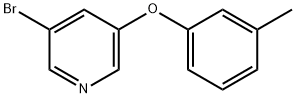 3-溴-5-(3-甲基苯氧基)吡啶 结构式