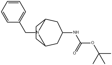 叔丁基(8-苄基-8-氮杂双环[3.2.1]辛烷-3-基)氨基甲酸酯 结构式