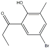 1-(5-溴-2-羟基-3-甲基苯基)丙烷-1-酮 结构式