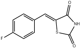 (Z)-5-(4-氟亚苄基)-1,3-噻唑烷-2,4-二酮 结构式