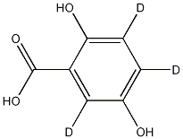 2,5-Dihydroxybenzoic Acid-d3 结构式