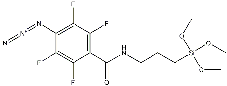 N-(3-Trimethoxysilylpropyl)-4-azido-2,3,5,6-tetrafluorobenzamide 结构式
