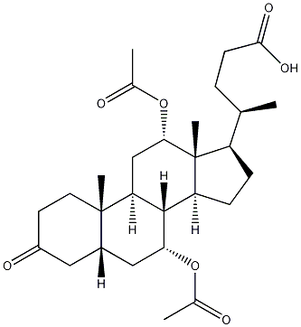 (5BETA,7ALPHA,12ALPHA)-7,12-双(乙酰氧基)-3-酮基胆烷-24-酸 结构式